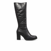 Women's Leather Boots 21WFD240618 Black