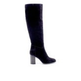 Women's Leather Long Boots 20WFD281710 Black
