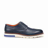 Men's Genuine Leather Shoes 21SFD618818 Navy Blue