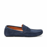 Men's Genuine Leather Shoes 22SFD602110 Navy Blue