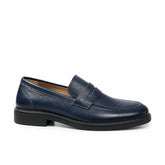 Men's Genuine Leather Shoes 22WFD6009FT Navy Blue
