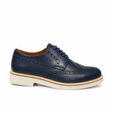 Men's Genuine Leather Shoes 22SFD628318 Navy Blue