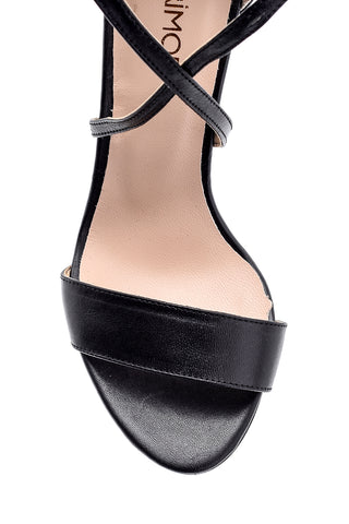 Women's Leather Sandals 20SFD140018 Black