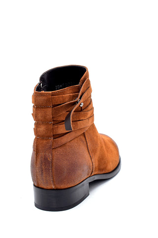 Women's Leather Boots 20WFD220410 Light Brown