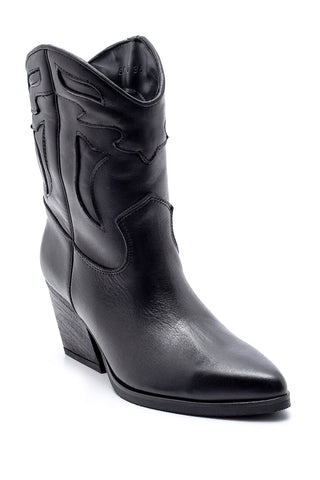 Women's Leather Boots 20WFD225418 Black