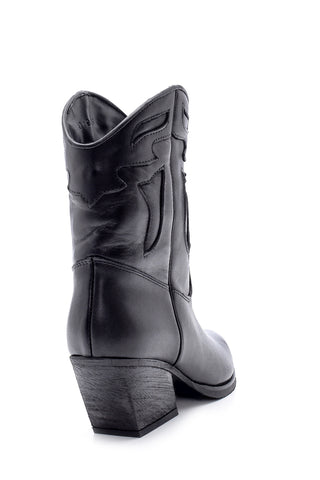 Women's Leather Boots 20WFD225418 Black