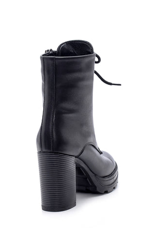Women's Leather Boots 20WFD226018 Black