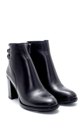 Women's Leather Boots 20WFD271314 Black