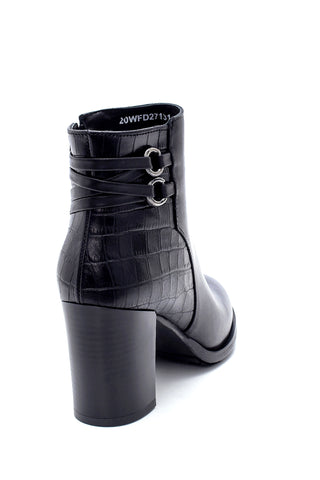 Women's Leather Boots 20WFD271314 Black