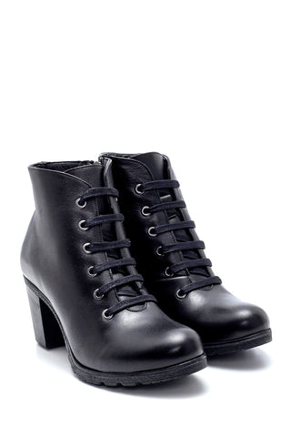Women's Leather Boots 20WFD288918 Black