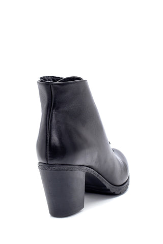 Women's Leather Boots 20WFD288918 Black