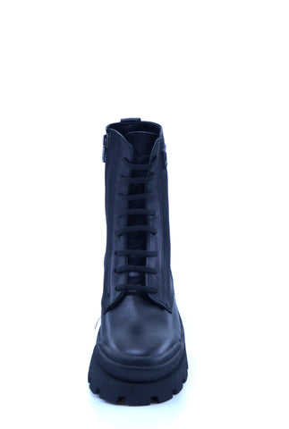 Women's Black Leather Boots 133818