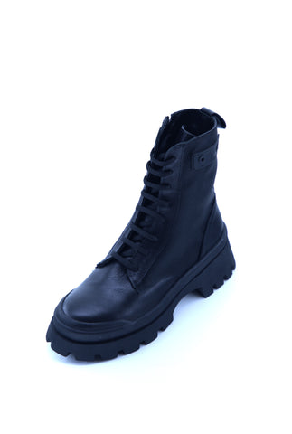 Women's Black Leather Boots 133818