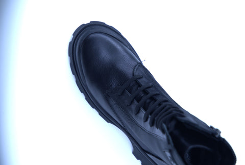 Women's Black Leather Boots 133818