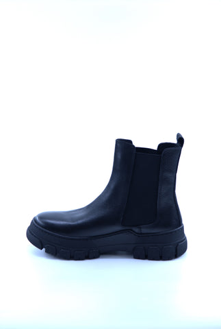 Women's Black Leather Boots 1312FT