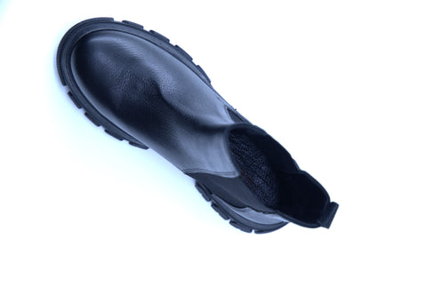 Women's Black Leather Boots 1312FT