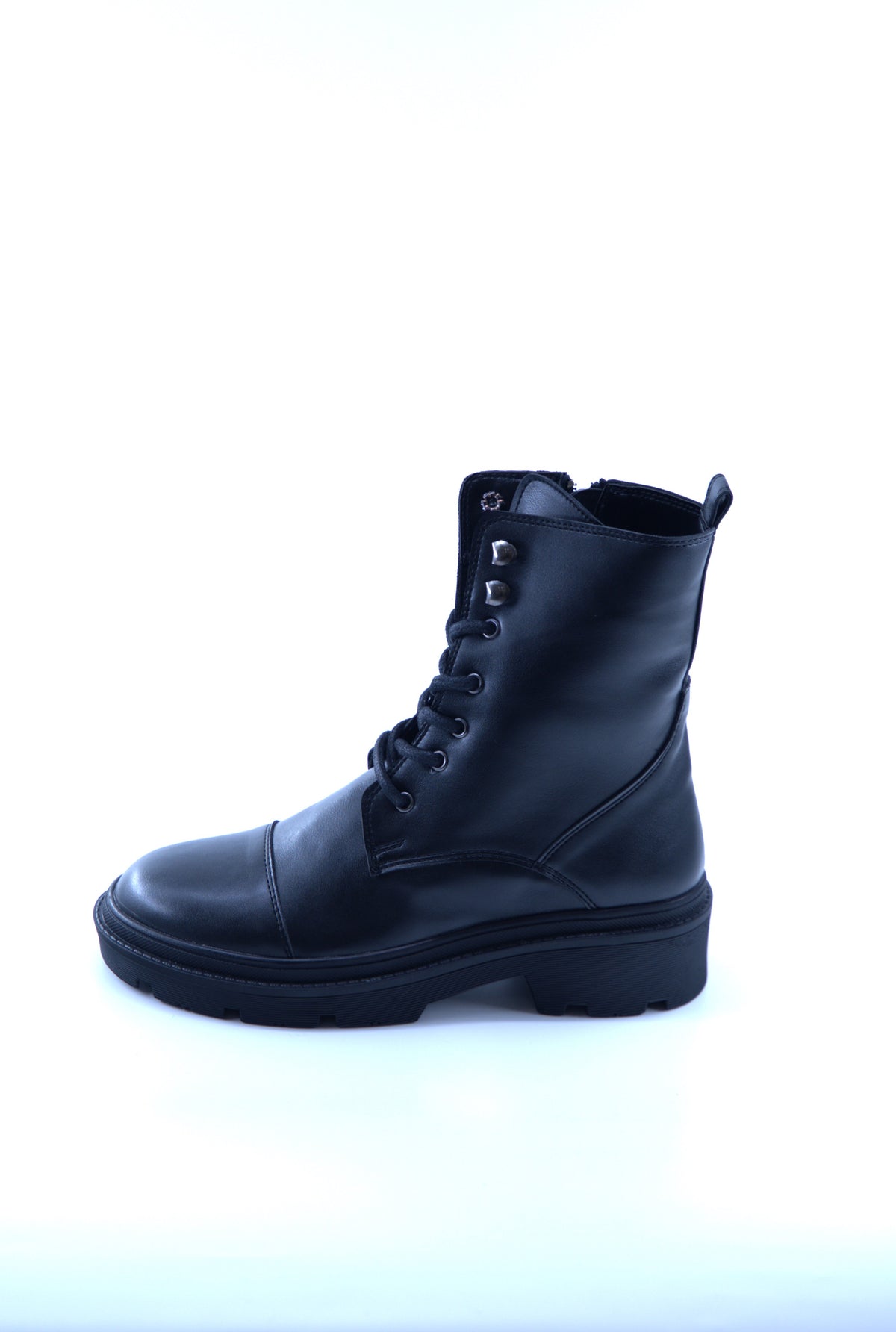 Women's Black Leather Boots 250618