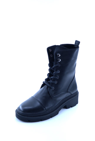 Women's Black Leather Boots 250618