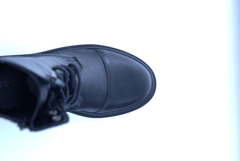 Women's Black Leather Boots 250618