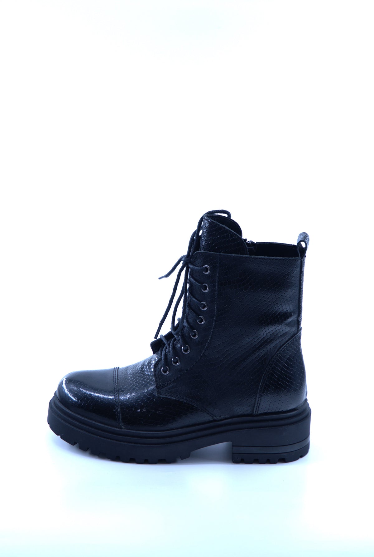 Women's Black Leather Boots 221540