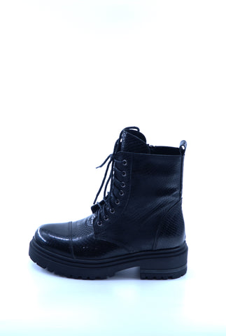 Women's Black Leather Boots 221540
