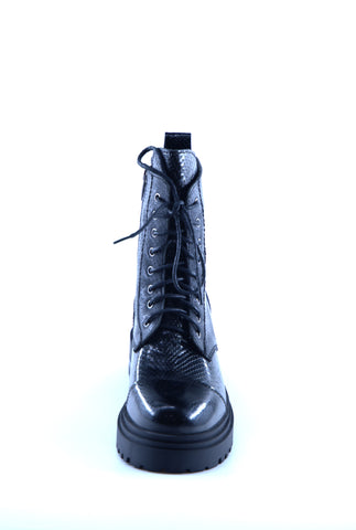 Women's Black Leather Boots 221540