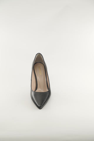 Women's Baige and Black  Leather 165418