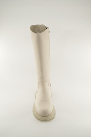Women's Black Leather Black and Creme 1346FT