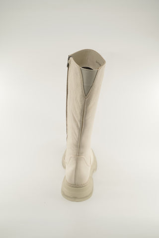 Women's Black Leather Black and Creme 1346FT
