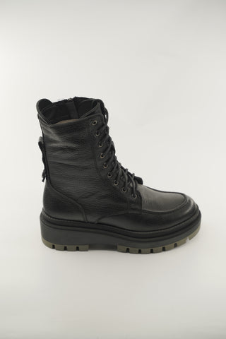 Women's Black  and Beige Leather 183518