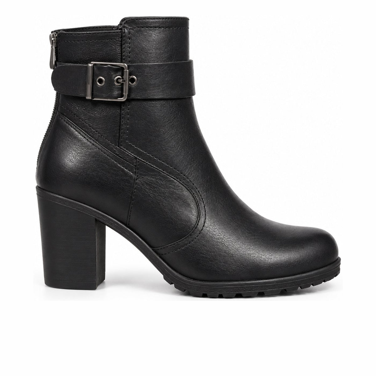 Women's Synthetic Leather Boots 21WFE253418 Black