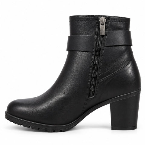 Women's Synthetic Leather Boots 21WFE253418 Black