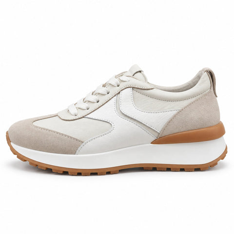 Women's Leather Shoes 22SFD371314 Beige