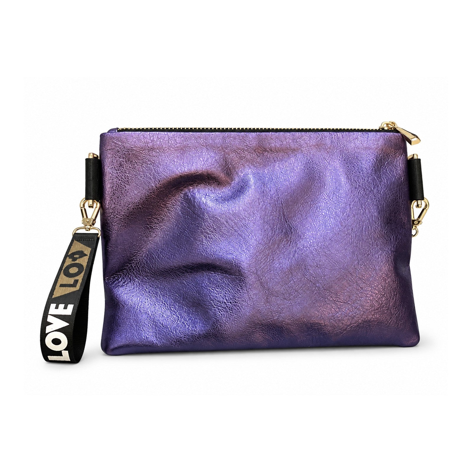Women Metallic Clutch Bag 22SBD230032 Purple