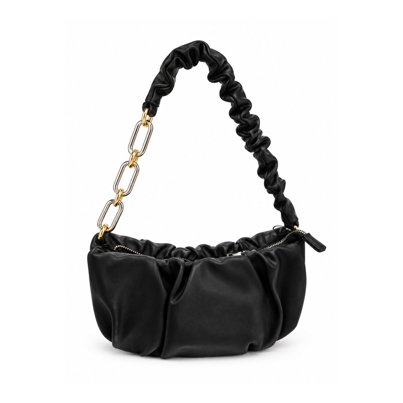 Women Ruched Shoulder Bag 22SBT248118 Black