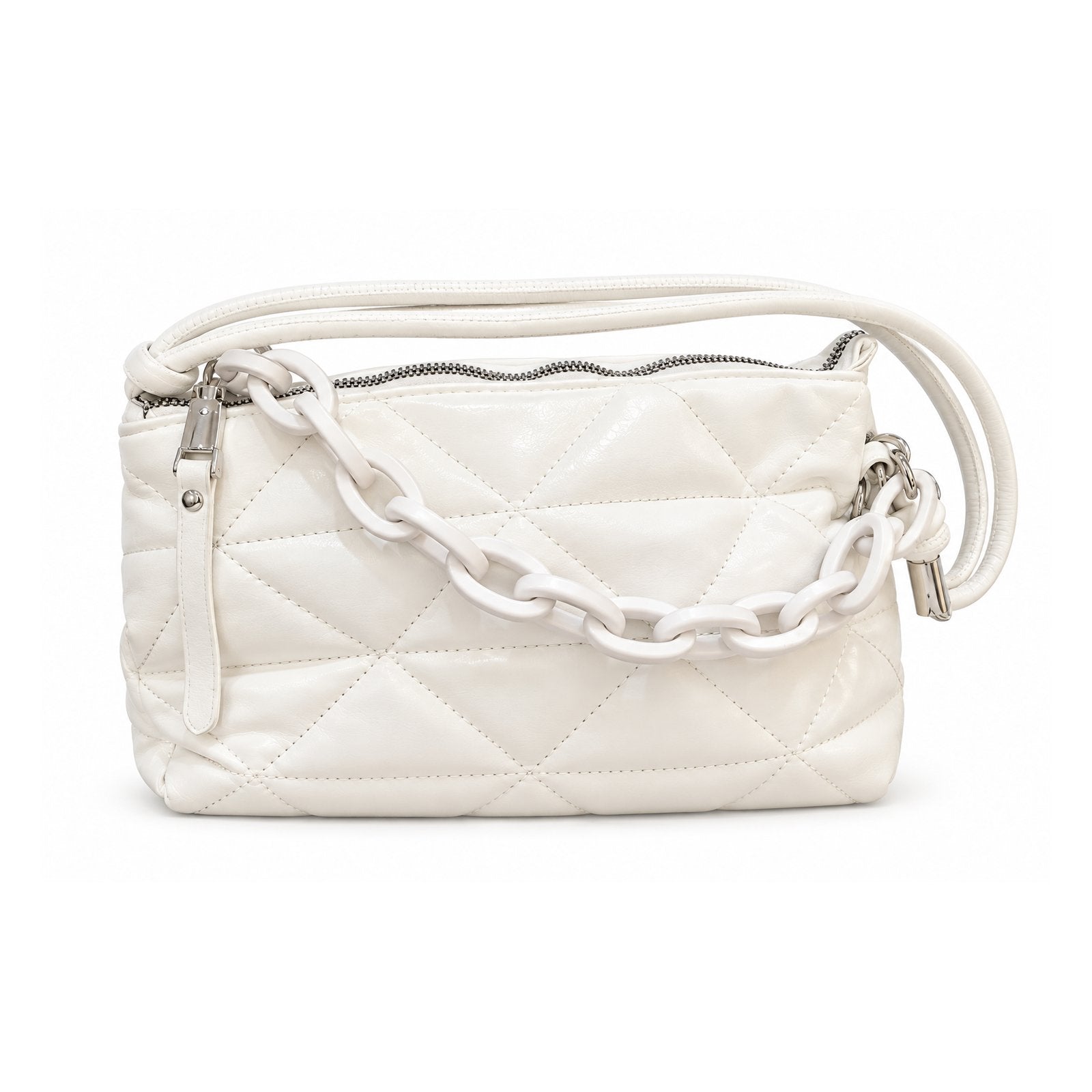 Women Puffer Shoulder Bag 22SBT2482KP White