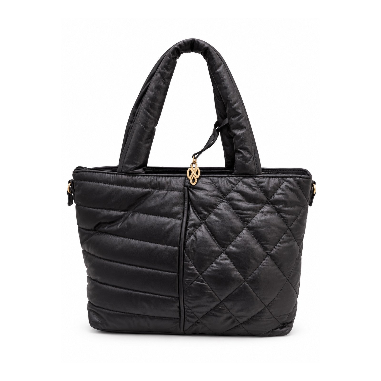Women Puffer Tote Bag 22WBT2626KP Black