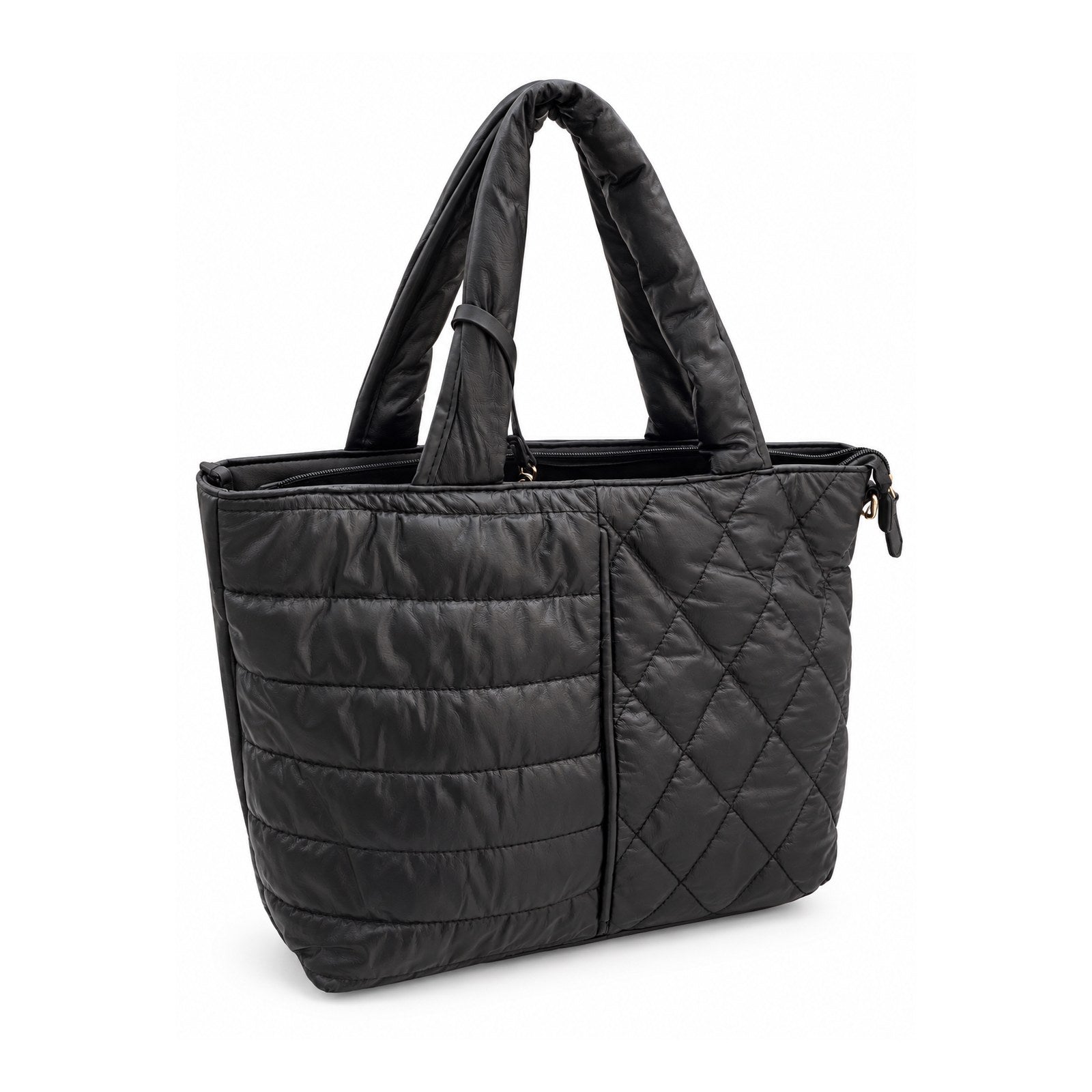 Women Puffer Tote Bag 22WBT2626KP Black