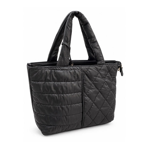 Women Puffer Tote Bag 22WBT2626KP Black