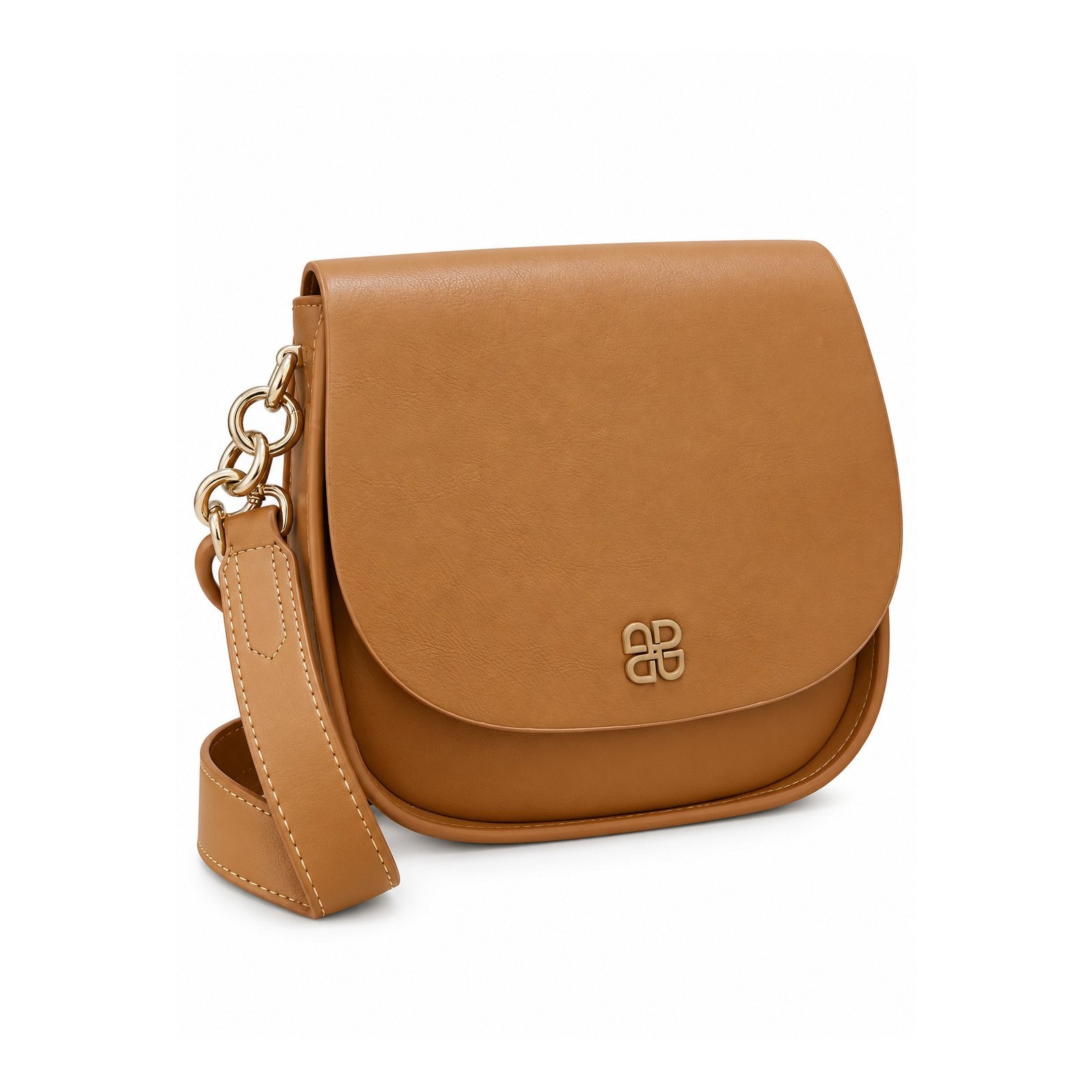 Women Saddle Crossbody Bag 23SBT242218 Light Brown