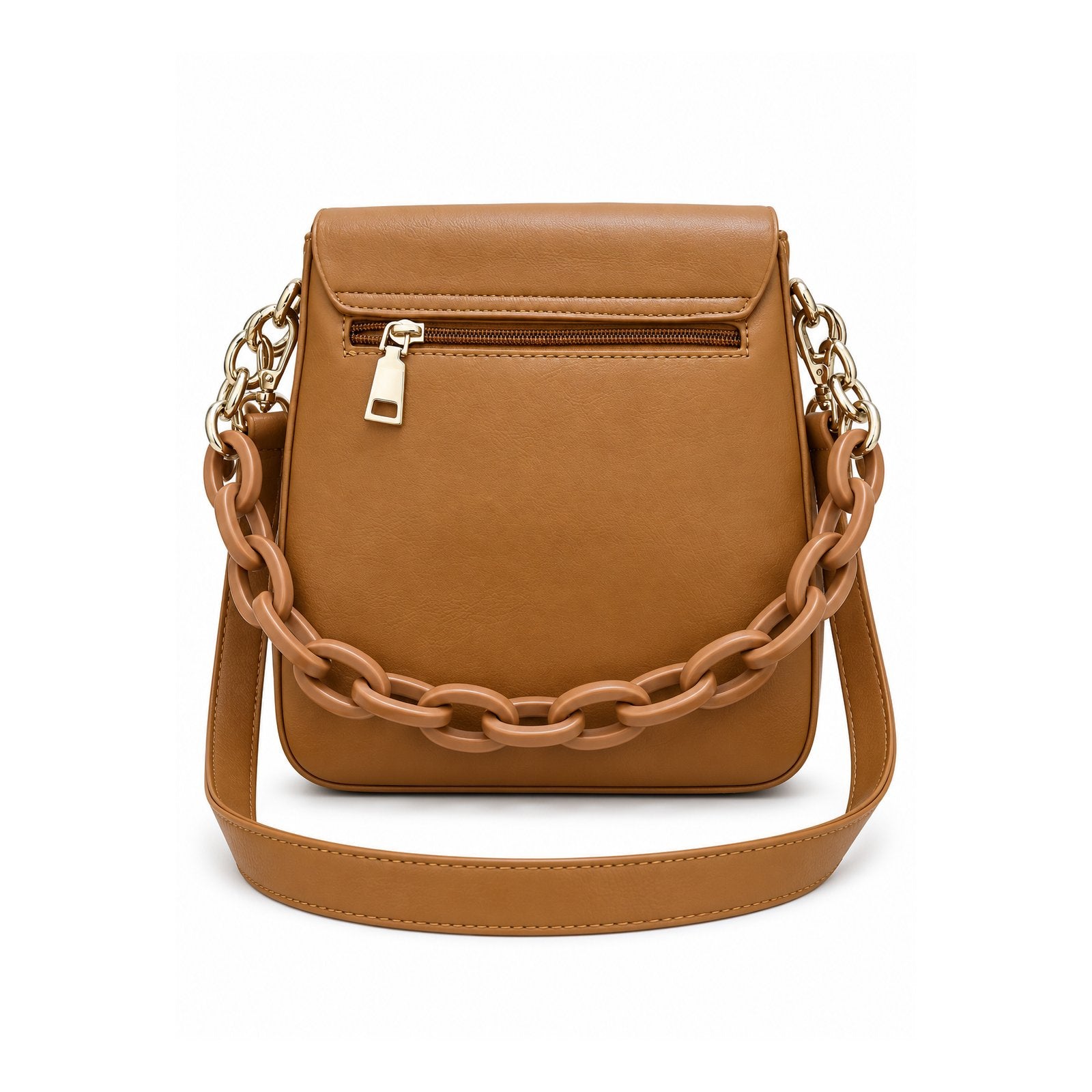 Women Saddle Crossbody Bag 23SBT242218 Light Brown