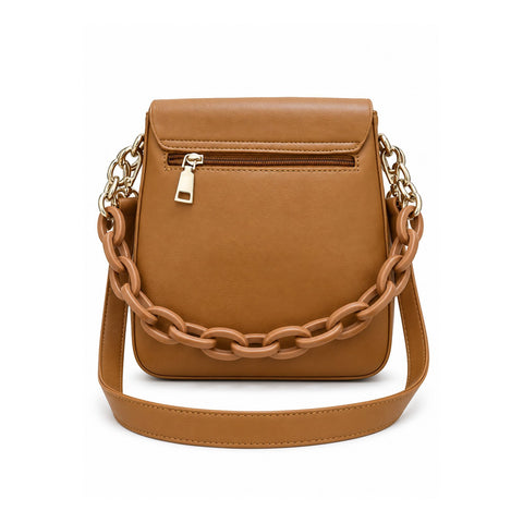 Women Saddle Crossbody Bag 23SBT242218 Light Brown