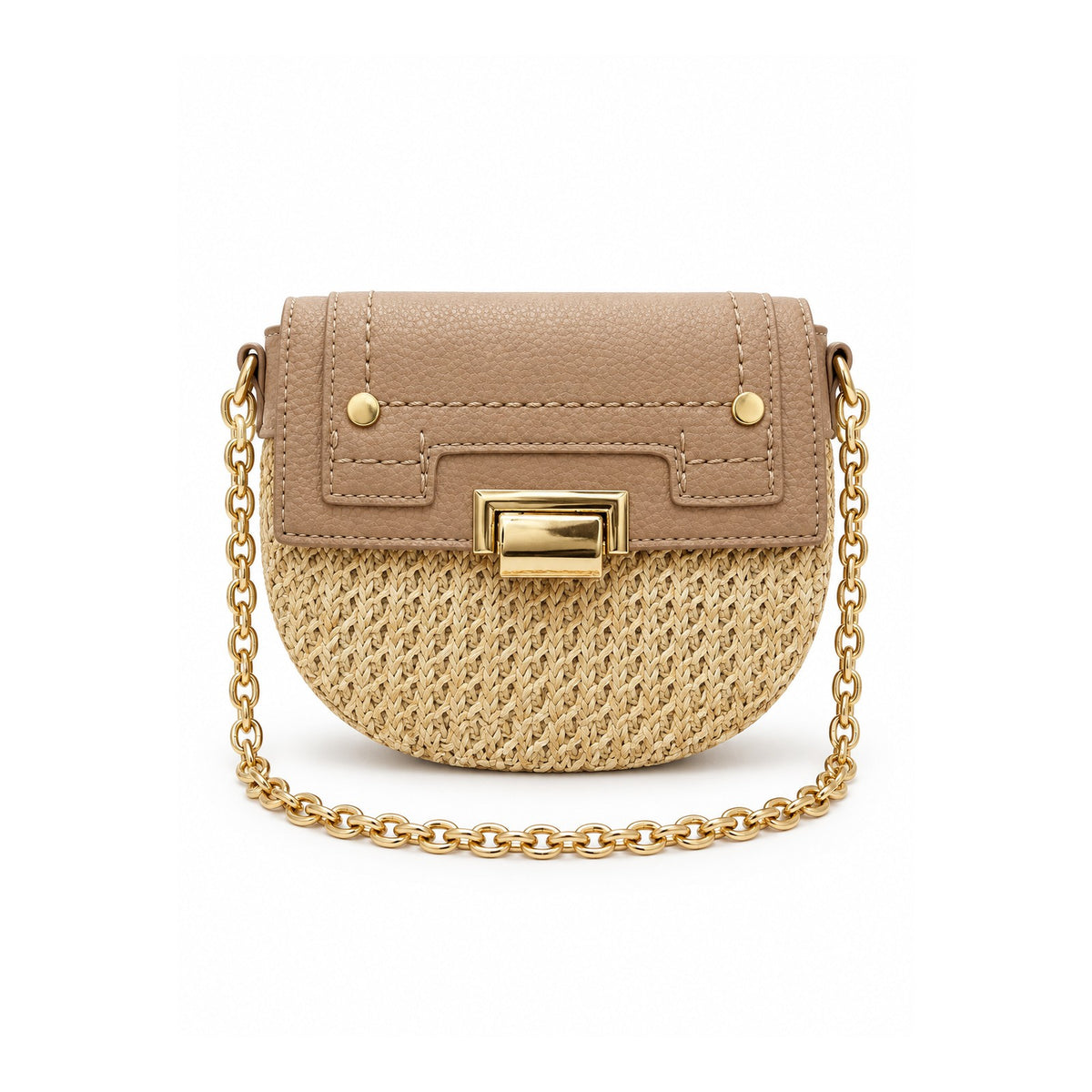 Women Saddle Crossbody Bag 23SBT2733M7 Beige
