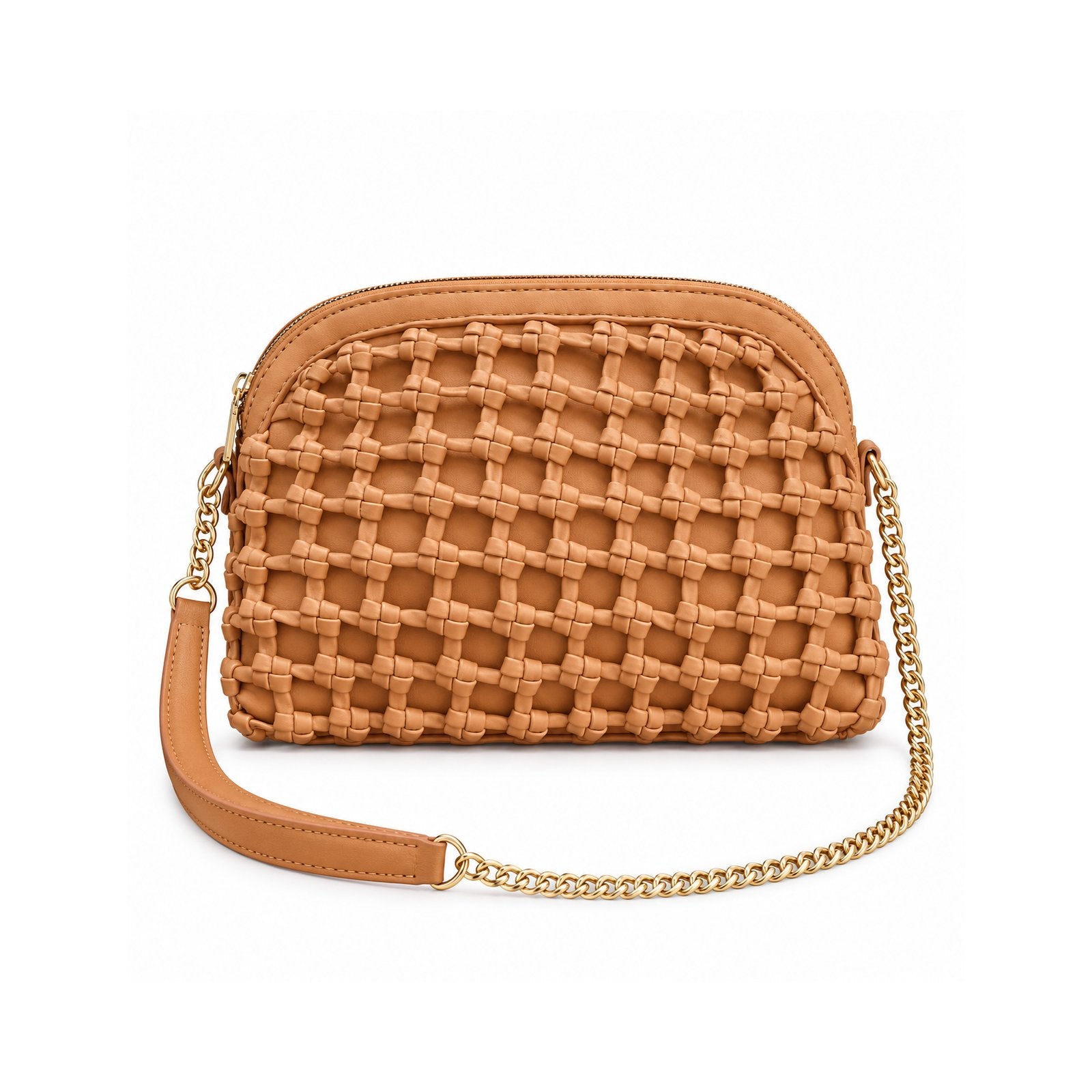 Women Woven Crossbody Bag 23SBT280029 Orange
