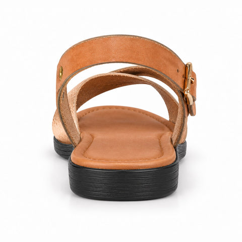 Women's Leather Shoes 21SFD331214 Tan Gold