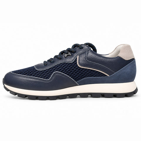 Men's Genuine Leather Shoes 21SFD612214 Navy Blue
