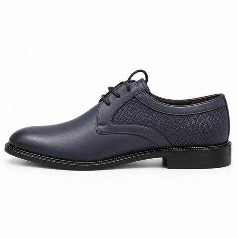Men's Genuine Leather Shoes 21SFD660218 Navy Blue