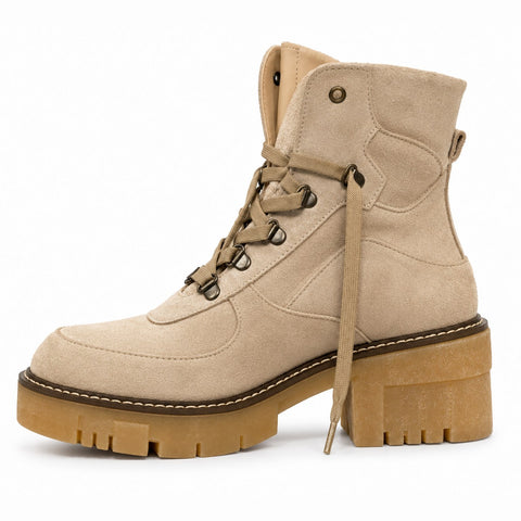 Women's Leather Shoes 21WFD151610 Beige