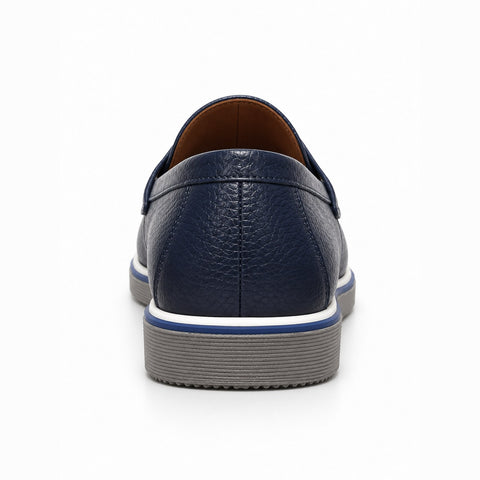 Men's Genuine Leather Shoes 22SFD6010FT Navy Blue