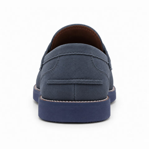 Men's Genuine Leather Shoes 22SFD601410 Navy Blue